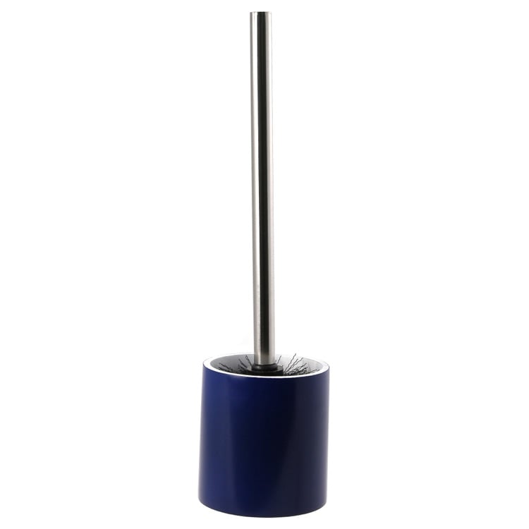 Gedy YU33-05 Blue Steel Free Standing Toilet Brush Holder in Resin